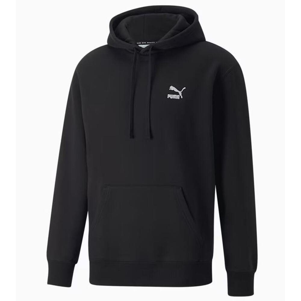 Puma Men's Classic Cotton Blend‎ Logo Hoodie in Black Small MSRP $70